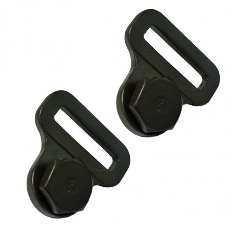 Joe's Motor Pool F Marked Late Safety Strap Buckle & Anchor Bolt set for  Ford  GPW (1 pair)